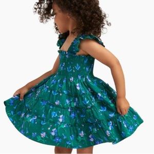 Hill House The Tiny Ellie Nap Dress in Emerald Space Floral - 3-4 Years